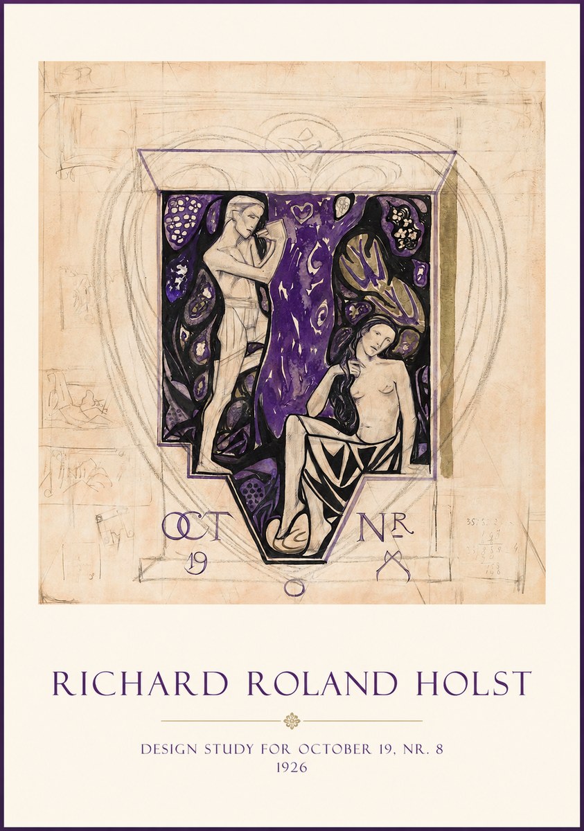 Richard Roland Holst Design Study for October 19, Nr. 8 1926 No1 - Poszter