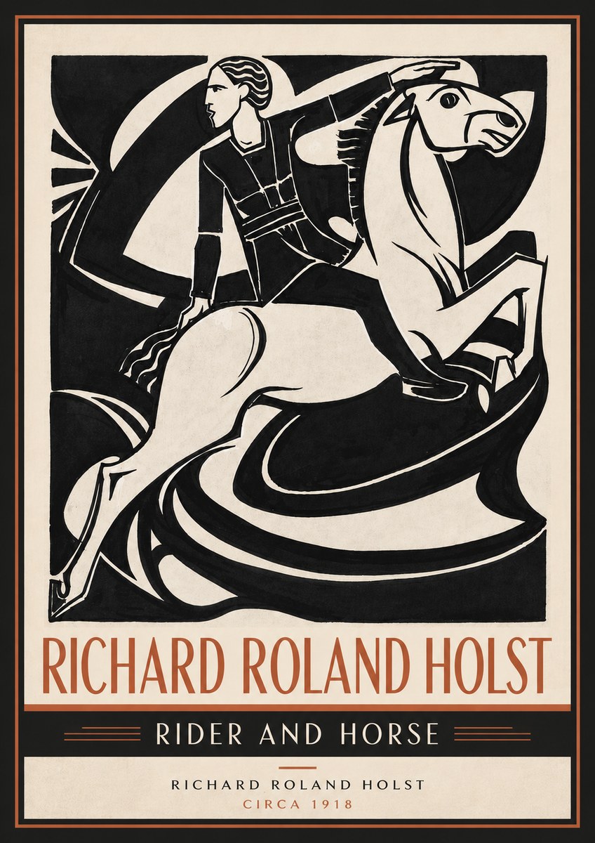 Richard Roland Holst Rider and Horse No5 - Poszter