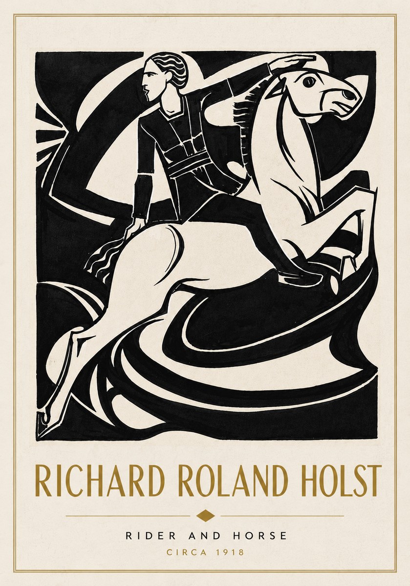 Richard Roland Holst Rider and Horse No6 - Poszter