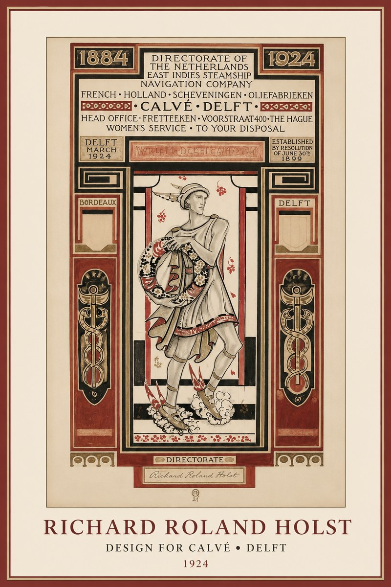Richard Roland Holst Design for Calvé • Delft No1 - Poszter