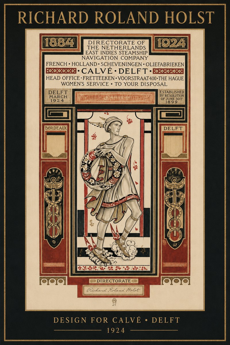 Richard Roland Holst Design for Calvé • Delft No2 - Poszter