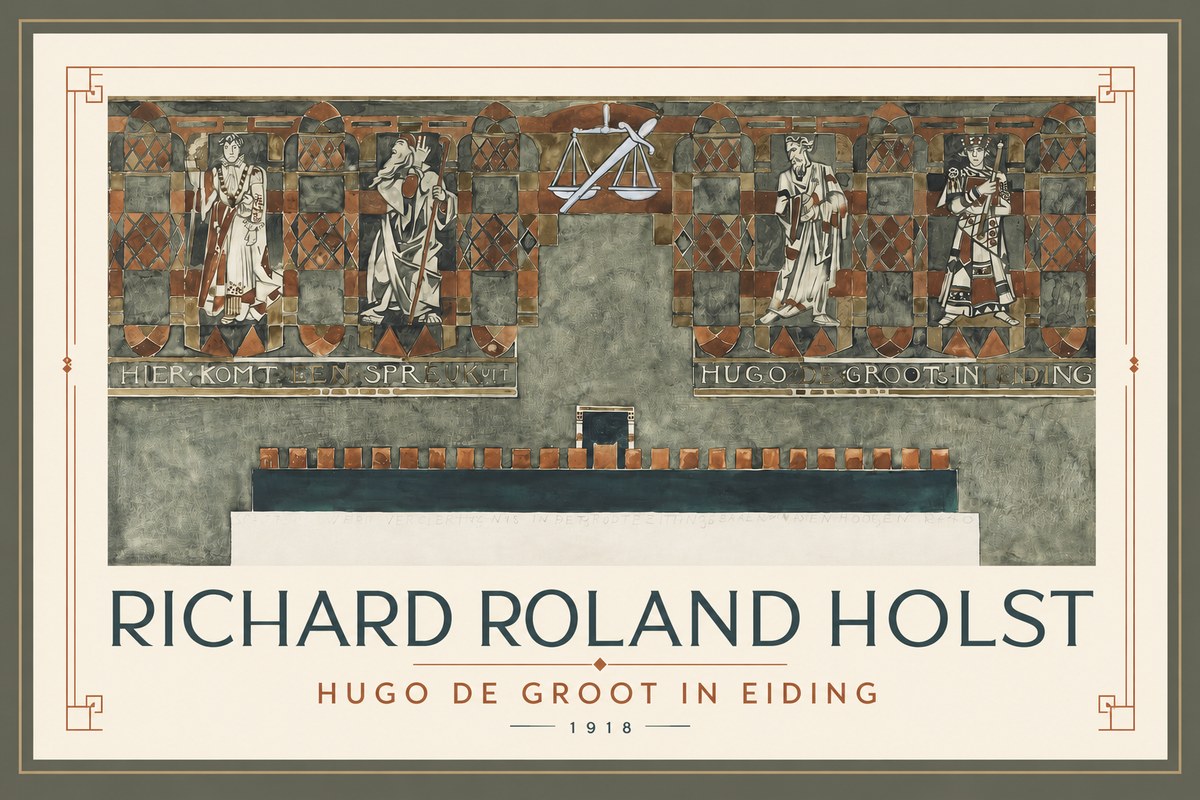 Richard Roland Holst Fresco Design - City Hall, Lidingö No3 - Poszter