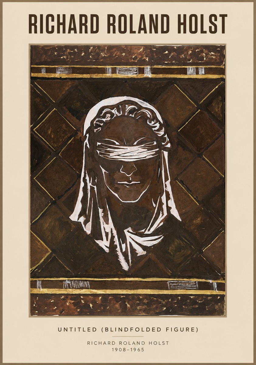 Richard Roland Holst Untitled (Blindfolded Figure) No1 - Poszter