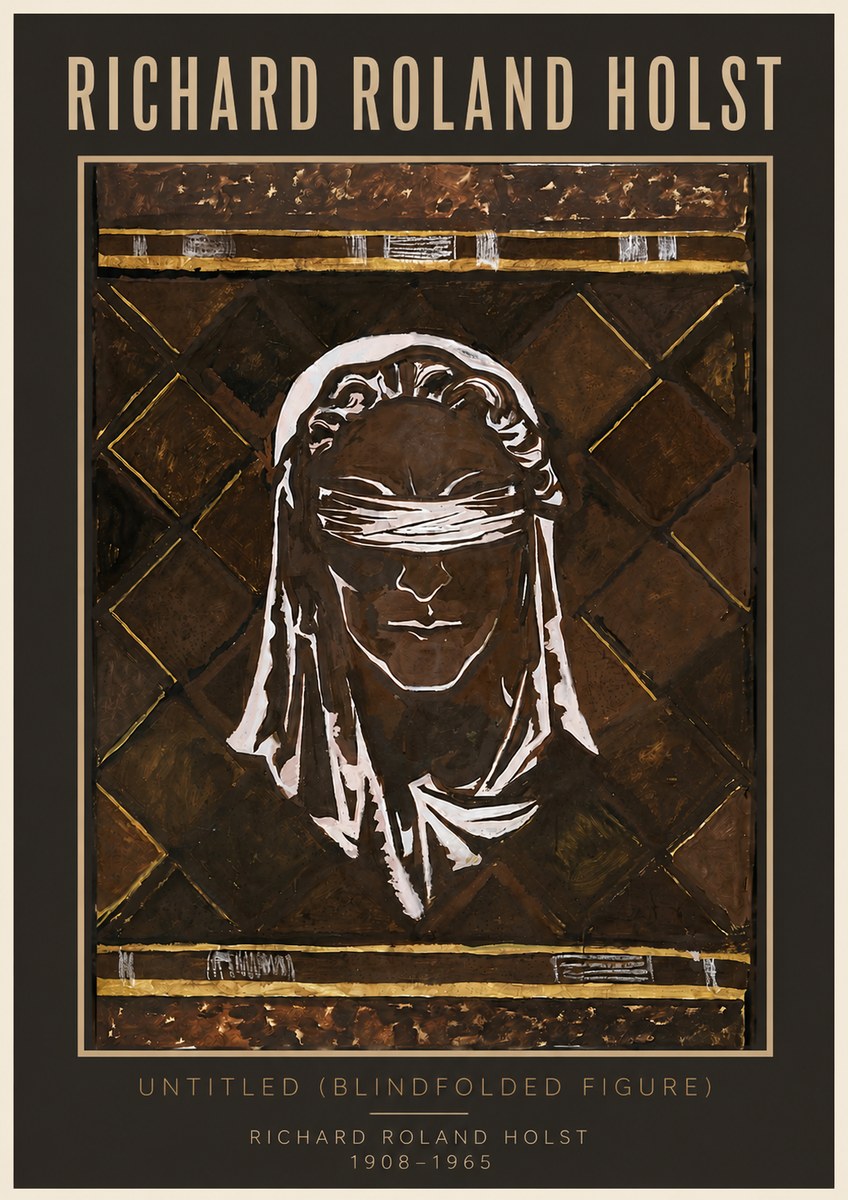 Richard Roland Holst Untitled (Blindfolded Figure) No5 - Poszter