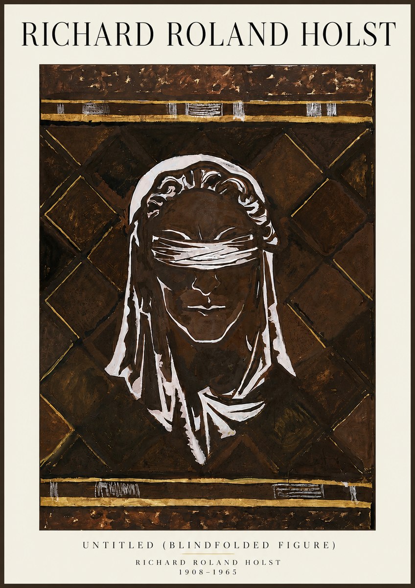Richard Roland Holst Untitled (Blindfolded Figure) No6 - Poszter