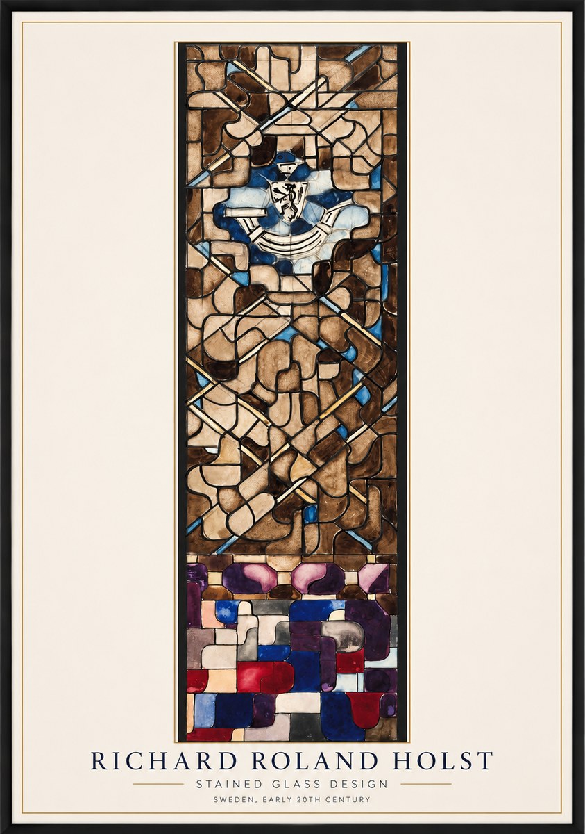 Richard Roland Holst Abstract Composition with Heraldic Motif No2 - Poszter