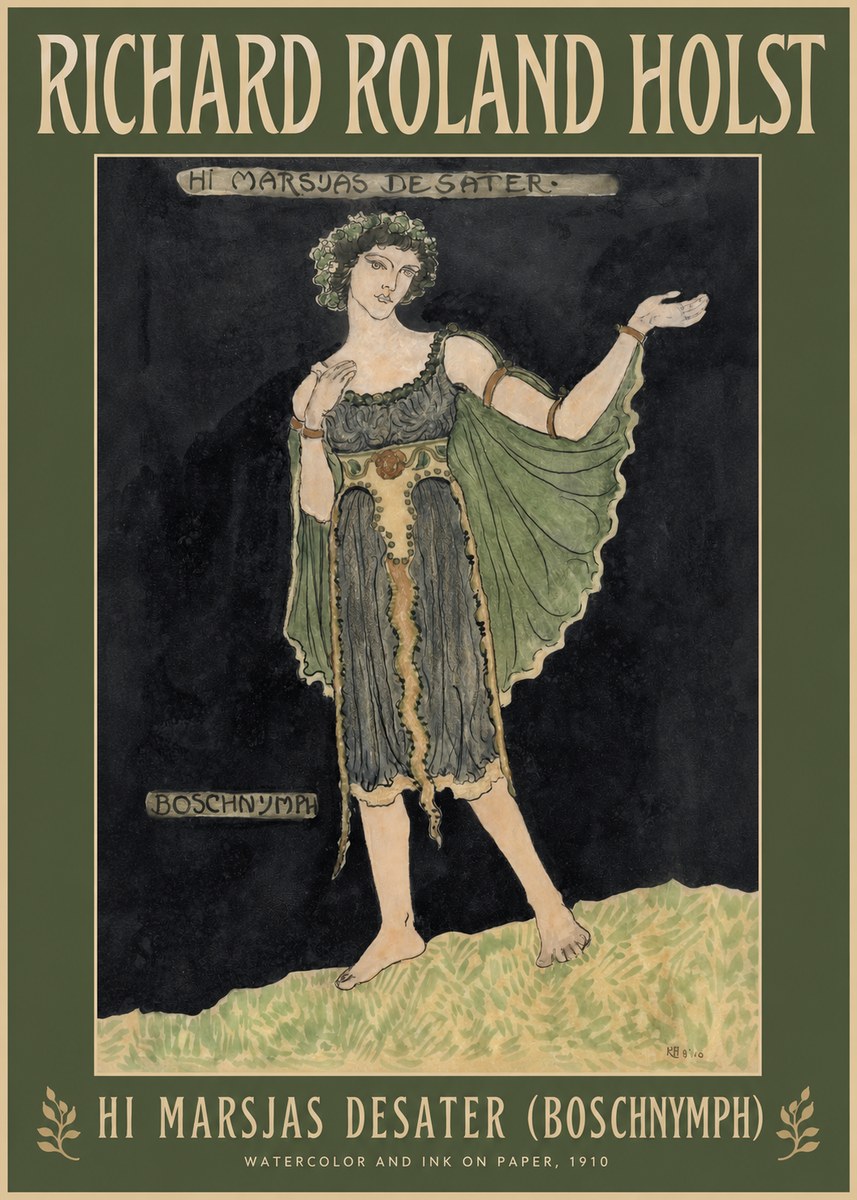 Richard Roland Holst Hi Marsjas Desater (Boschnymph) No2 - Poszter