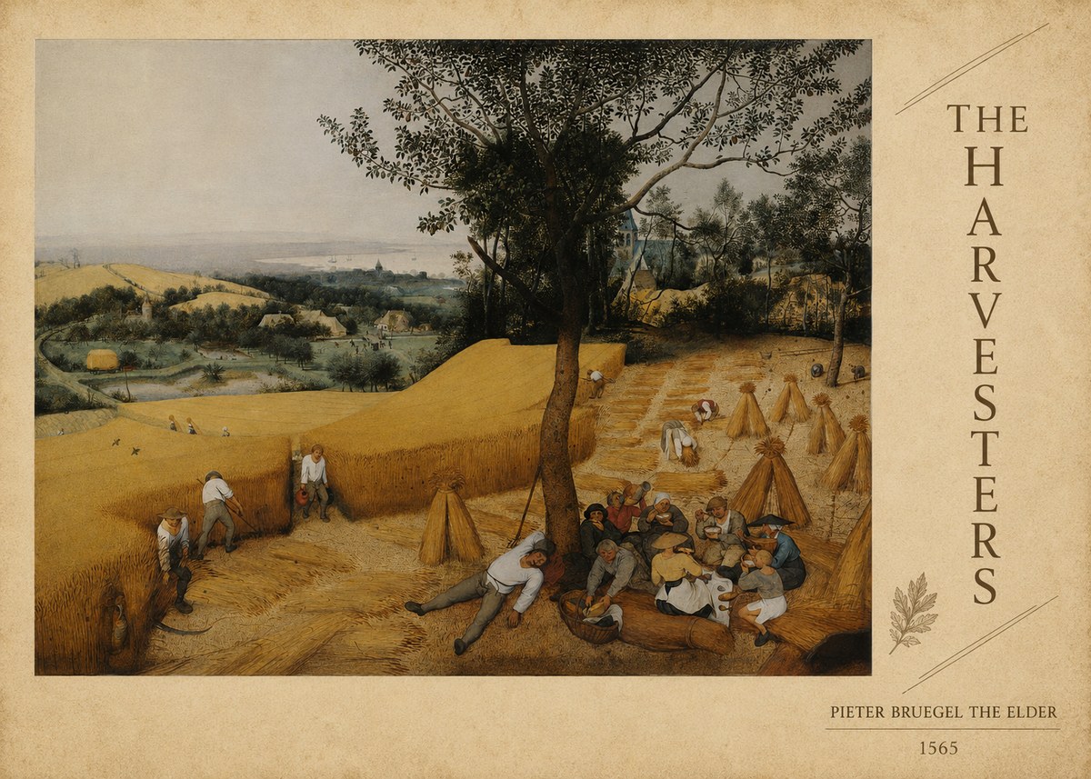 Pieter Bruegel The Harvesters II No6 - Poszter