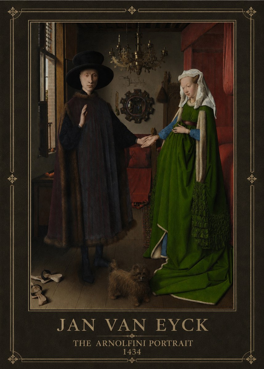 Jan van Eyck The Arnolfini Portrait III No1 - Poszter