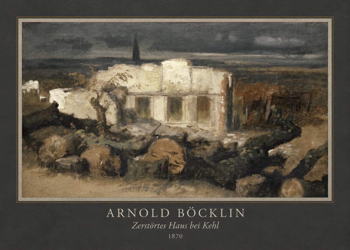 Arnold Böcklin Zerstörtes Haus Bei Kehl No4 - Poszter
