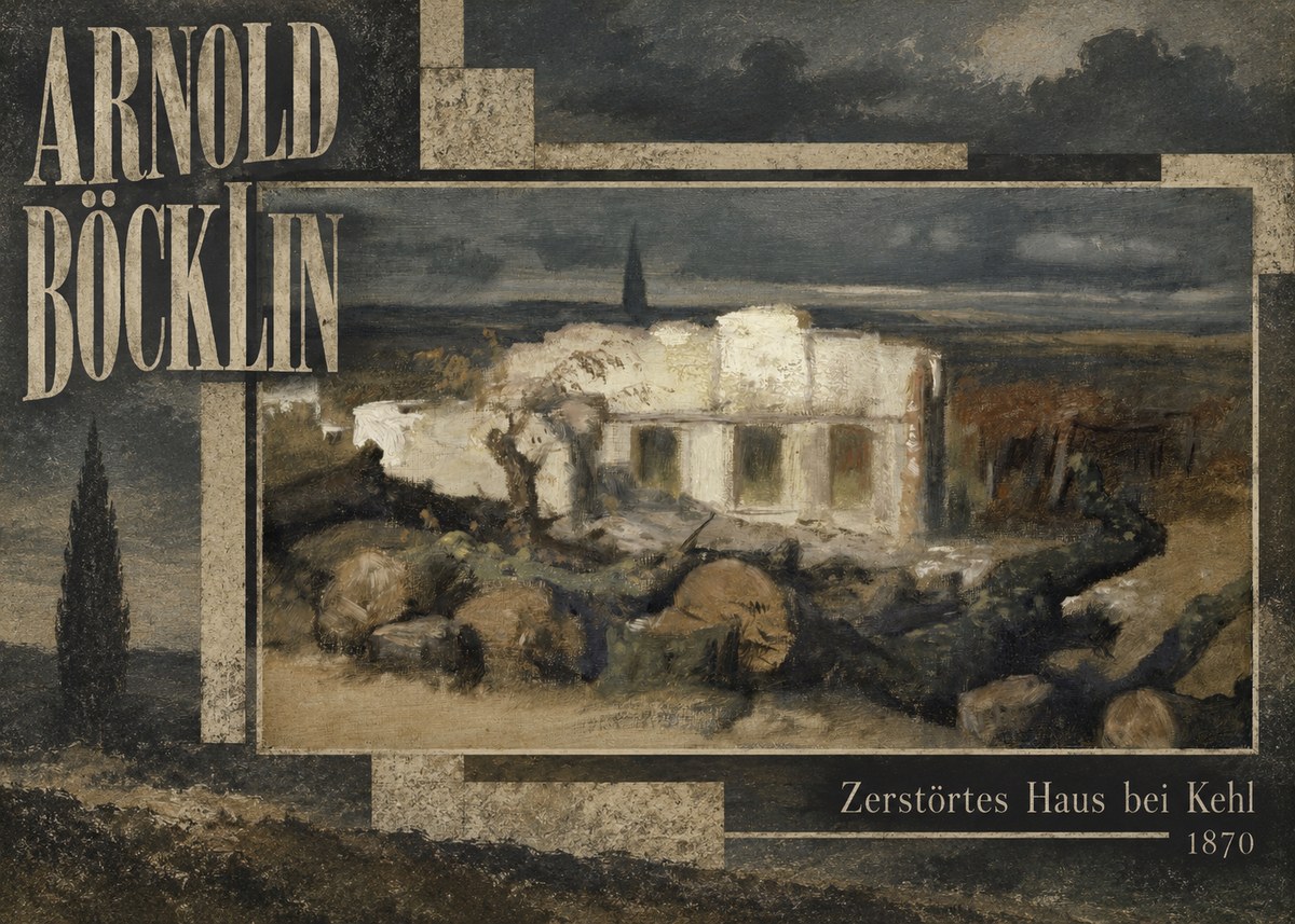 Arnold Böcklin Zerstörtes Haus Bei Kehl No5 - Poszter