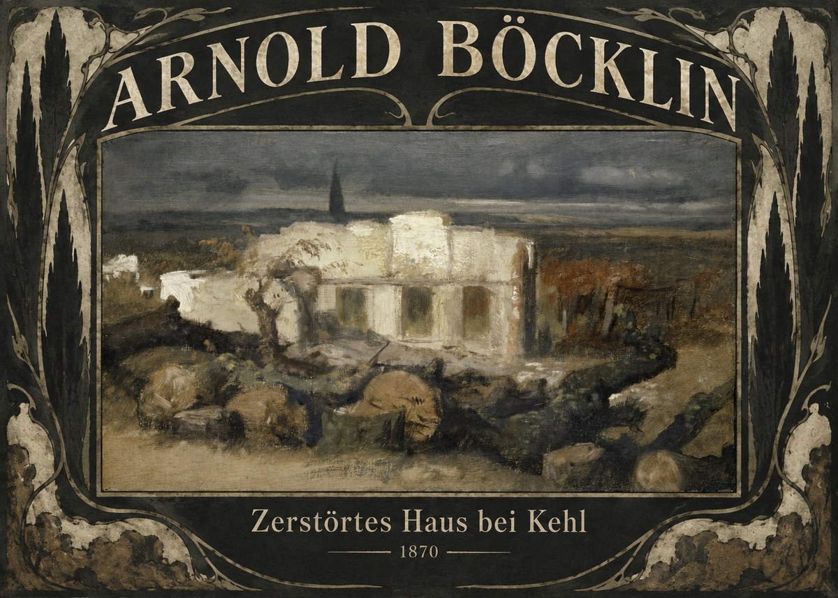 Arnold Böcklin Zerstörtes Haus Bei Kehl No6 - Poszter