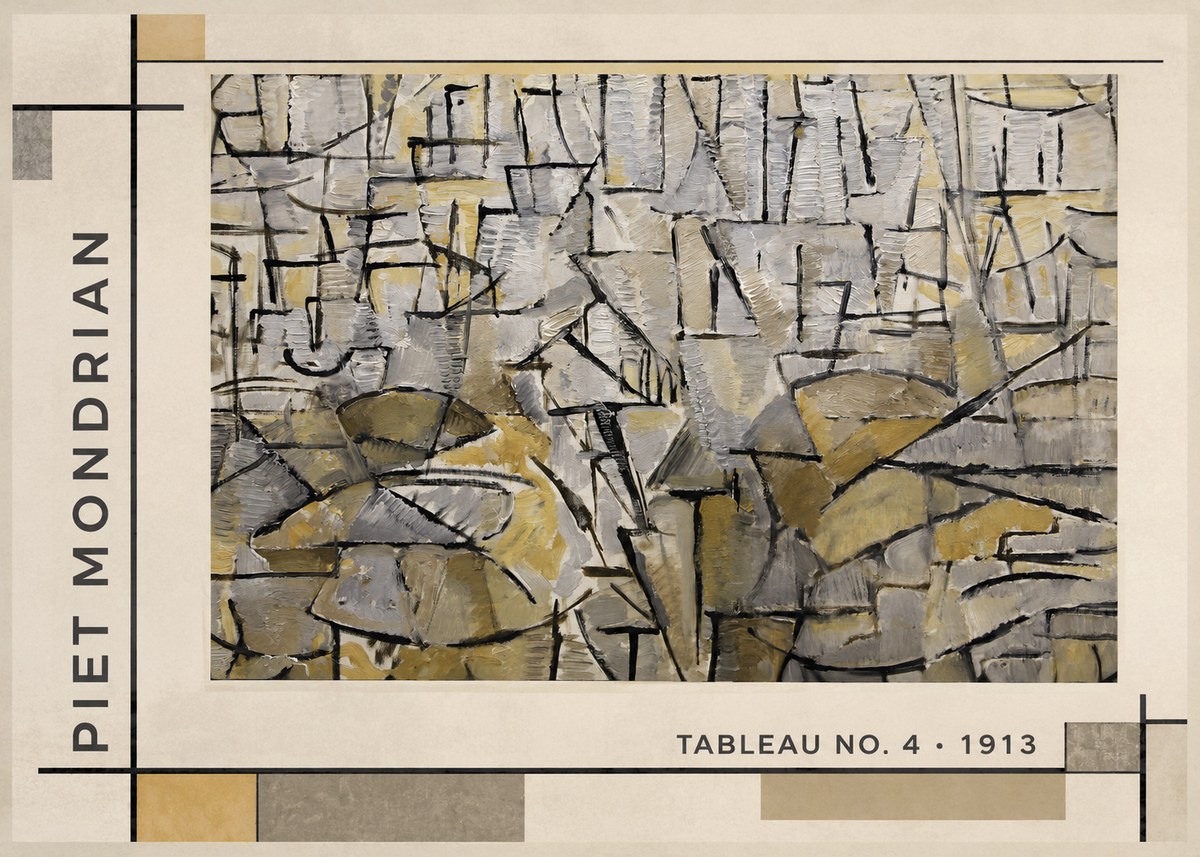 Piet Mondrian Tableau No. 4 No1 - Poszter