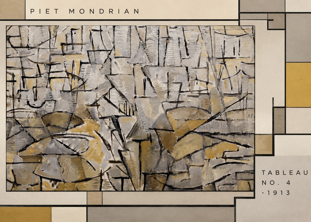 Piet Mondrian Tableau No. 4 No2 - Poszter