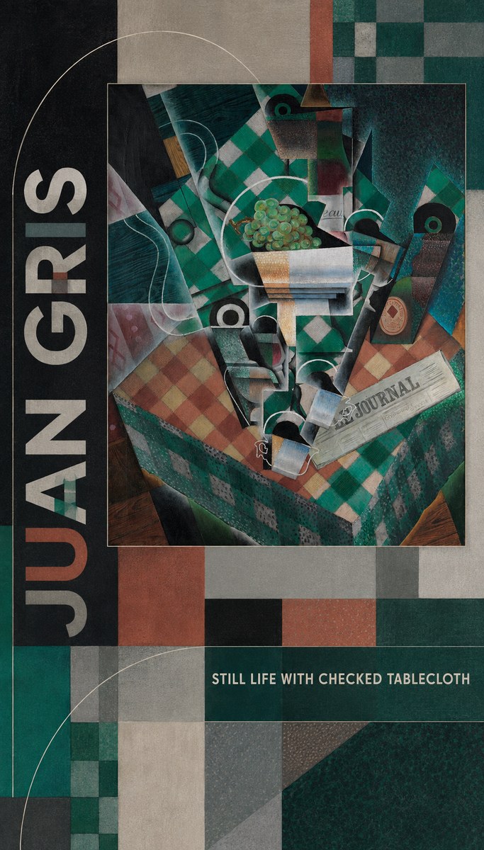 Juan Gris Still Life with Checked Tablecloth No2 - Poszter
