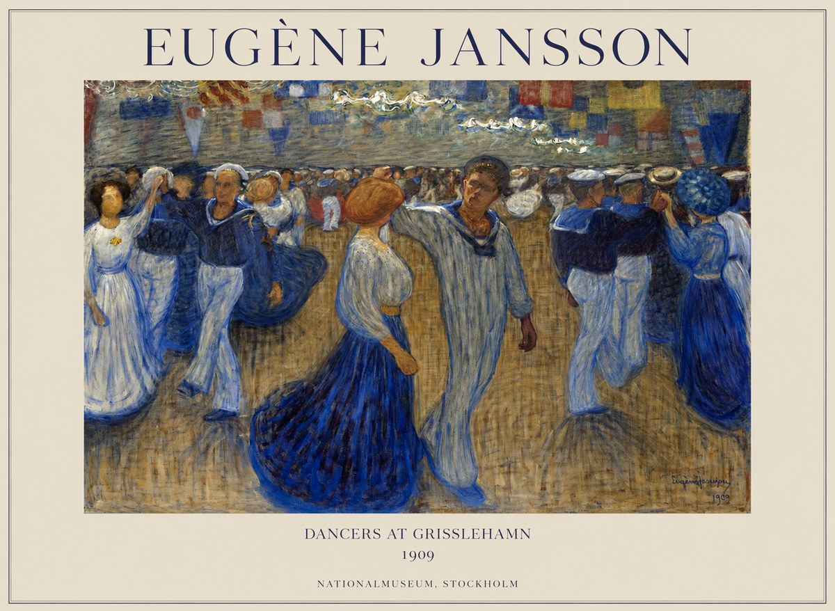 Eugène Jansson Dancers at Grisslehamn No1 - Poszter