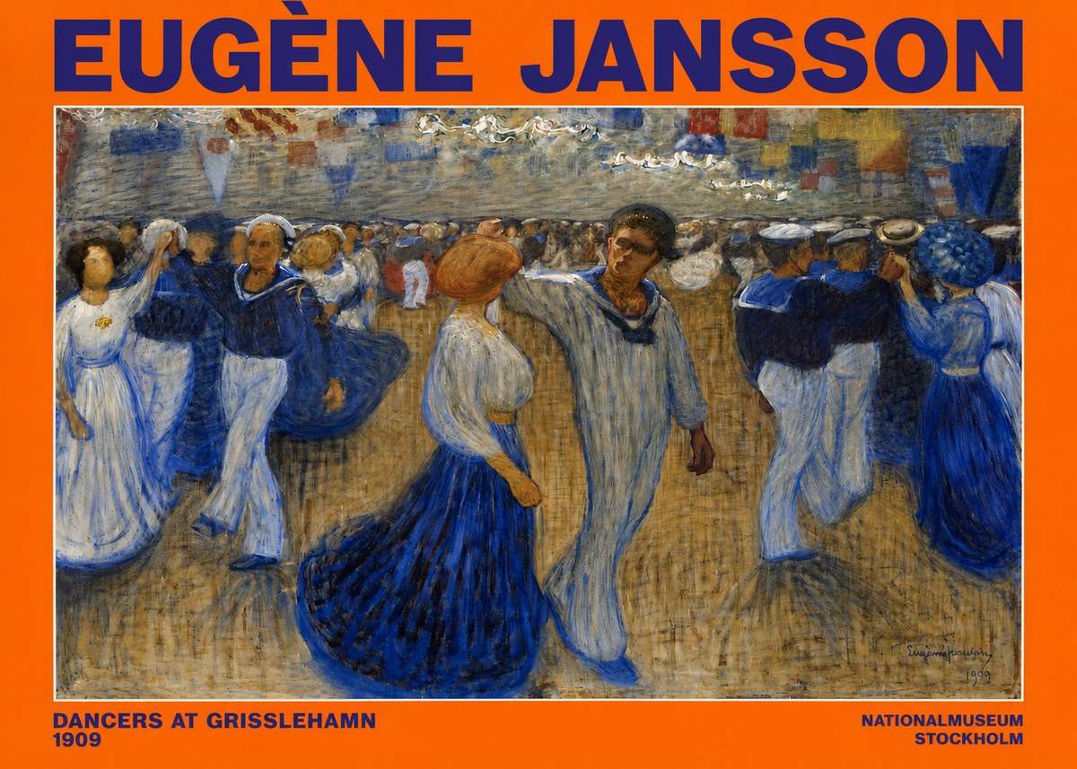Eugène Jansson Dancers at Grisslehamn No2 - Poszter