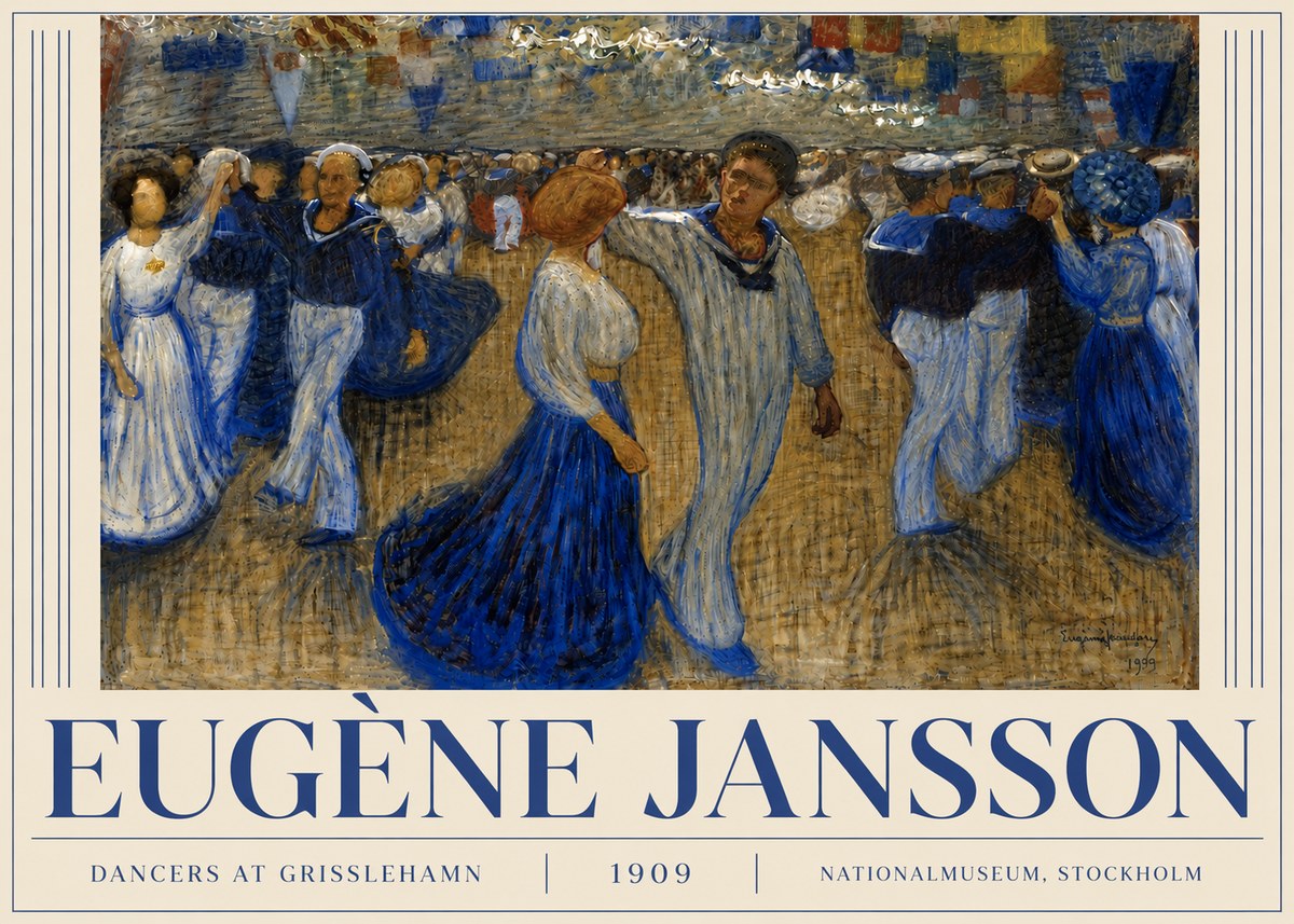 Eugène Jansson Dancers at Grisslehamn No4 - Poszter