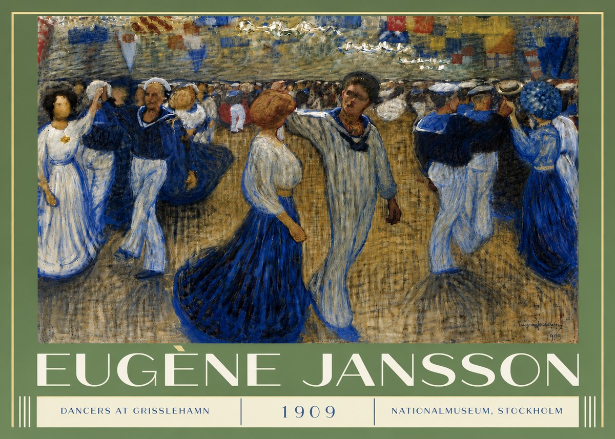 Eugène Jansson Dancers at Grisslehamn No5 - Poszter