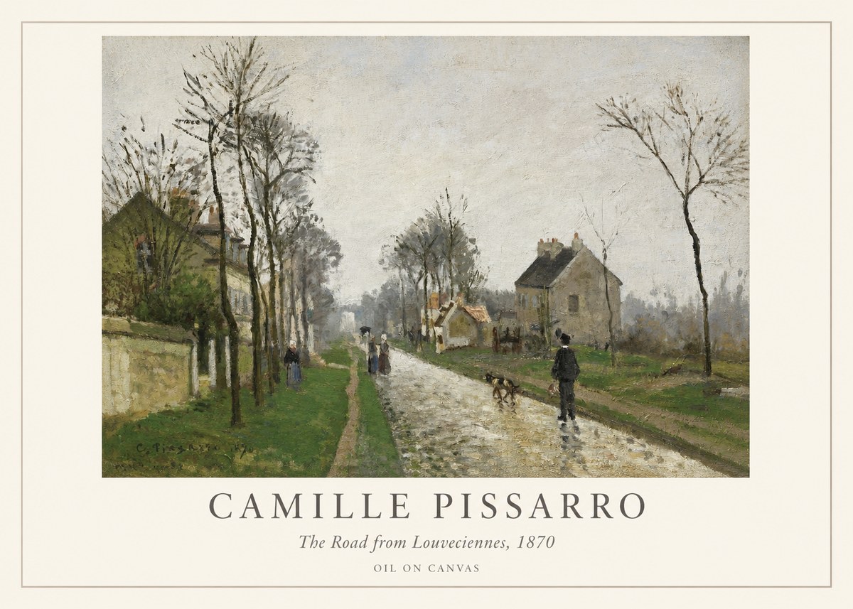 Pissarro The Road from Louveciennes, 1870 No1 - Poszter