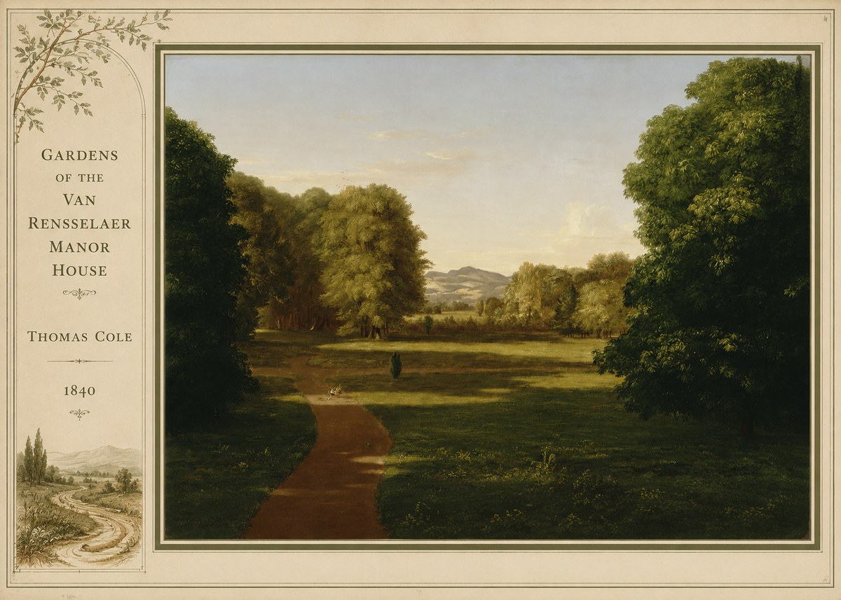 Thomas Cole Gardens of the Van Rensselaer Manor House No2 - Poszter