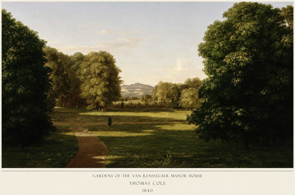 Thomas Cole Gardens of the Van Rensselaer Manor House No5 - Poszter