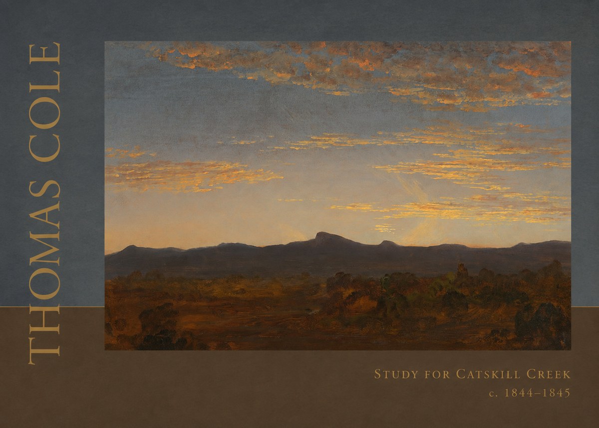 Thomas Cole Study for Catskill Creek I No6 - Poszter