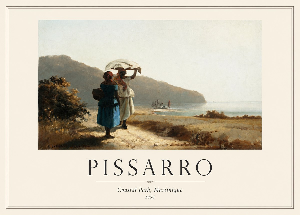 Pissarro Coastal Path, Martinique No1 - Poszter