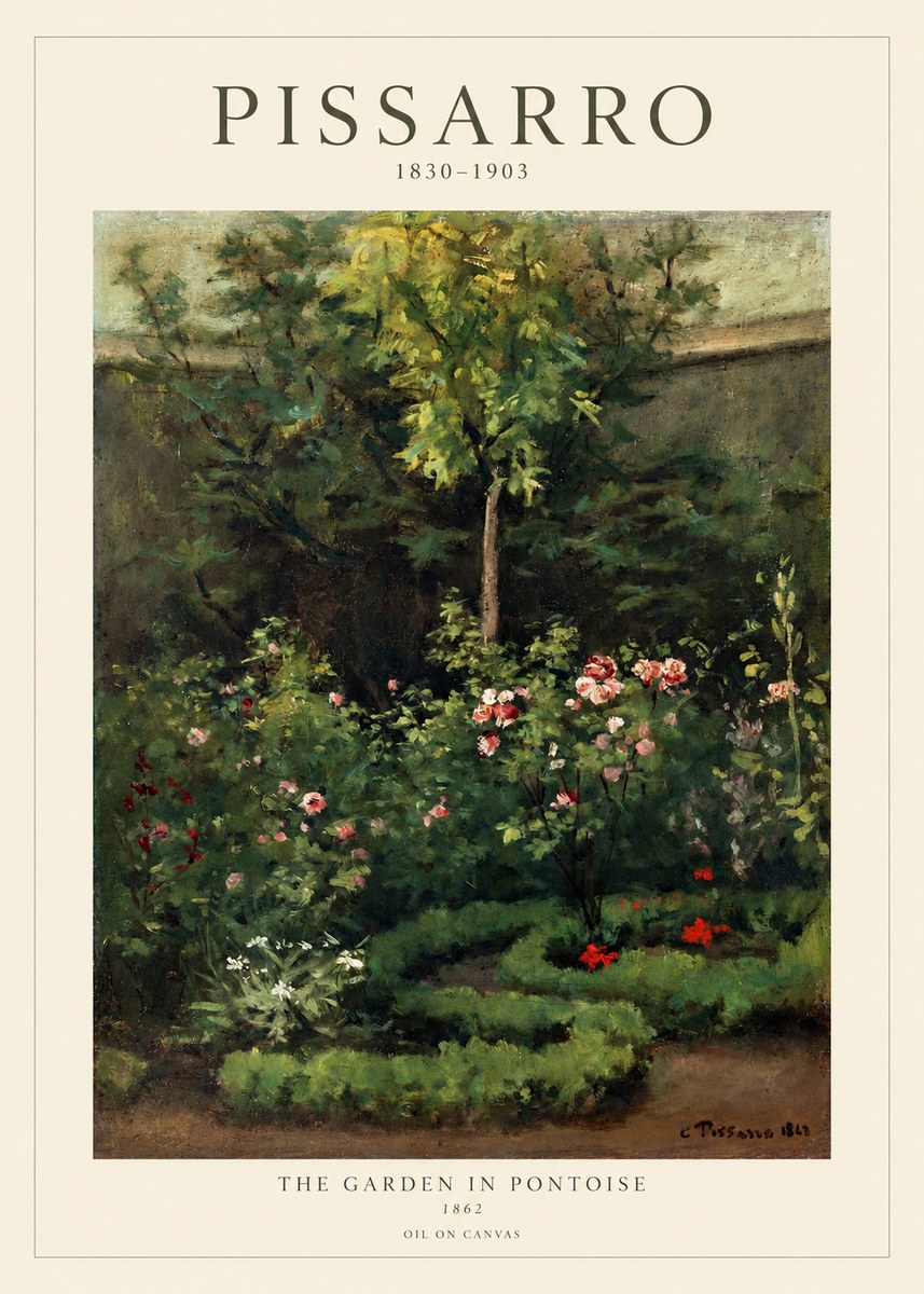 Pissarro The Garden in Pontoise No1 - Poszter