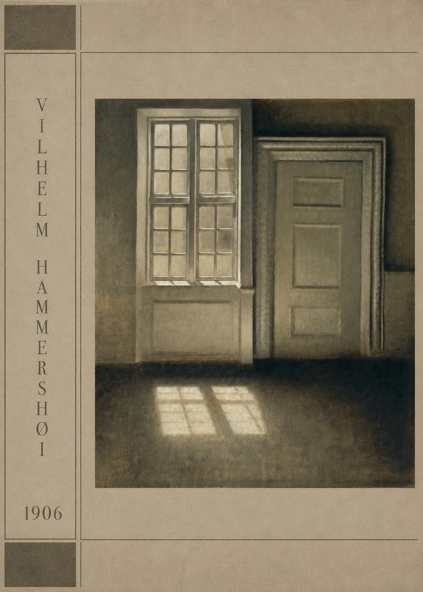 Vilhelm Hammershøi Interior. Sunlight on the Floor No2 - Poszter