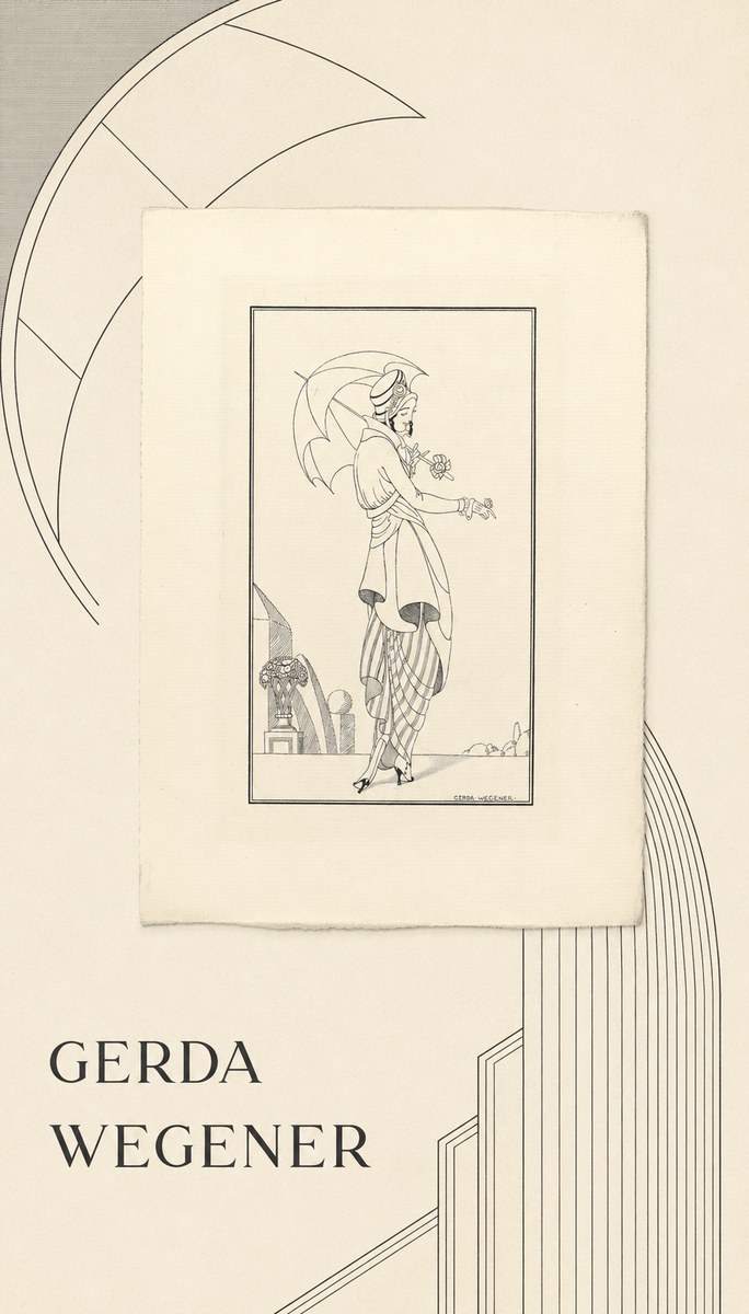 Gerda Wegener Elegant Figure with Parasol No5 - Poszter