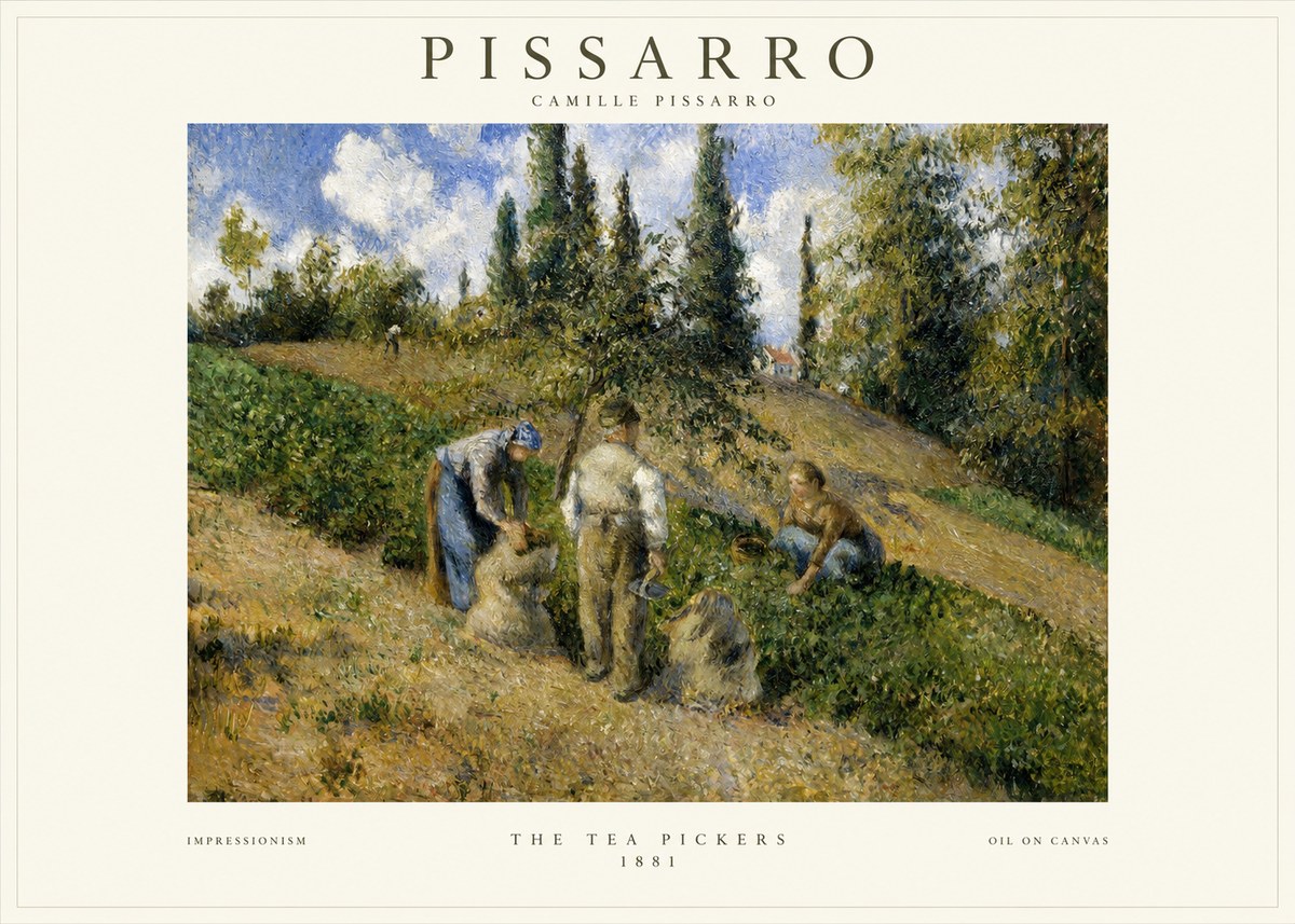 Pissarro The Tea Pickers No1 - Poszter