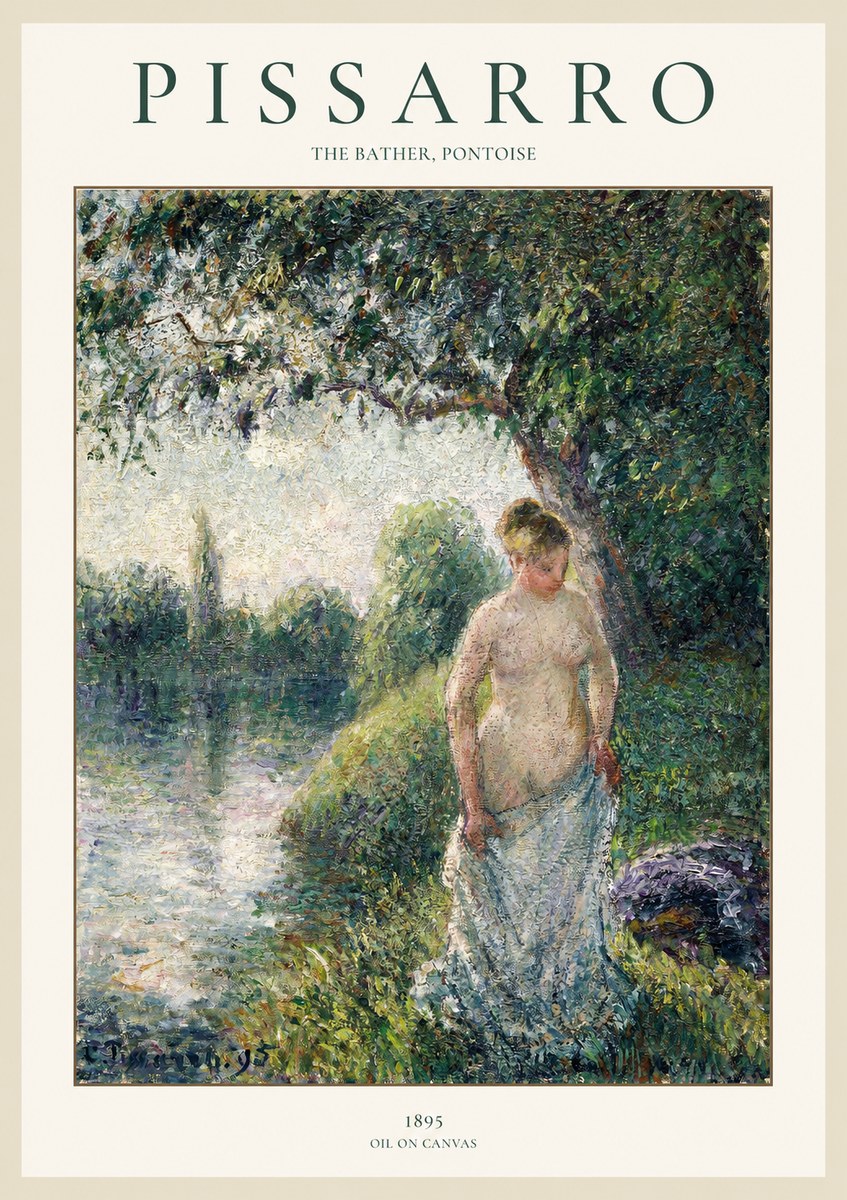 Pissarro The Bather, Pontoise No1 - Poszter
