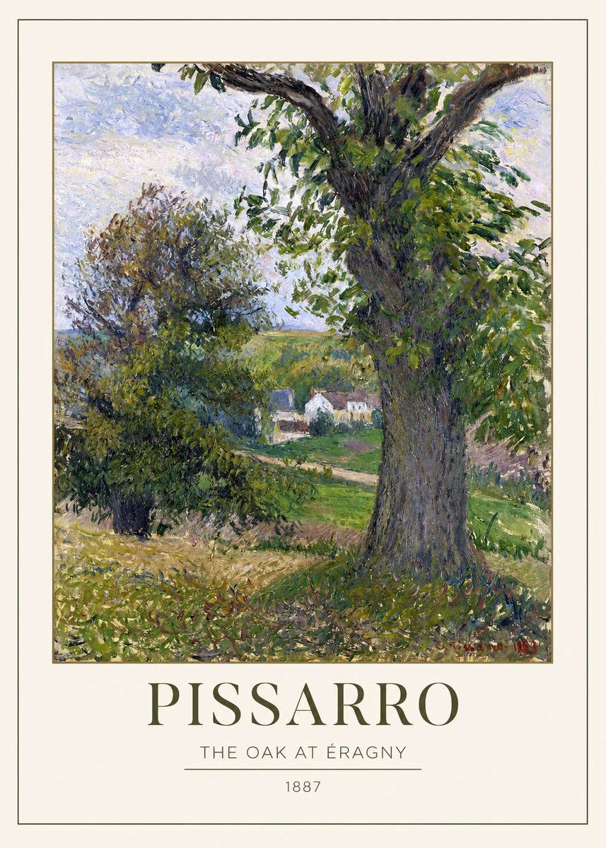 Pissarro The Oak at Éragny No1 - Poszter
