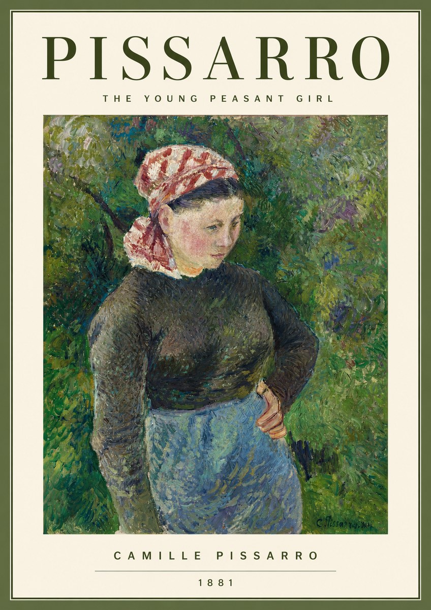 Pissarro The Young Peasant Girl No2 - Poszter