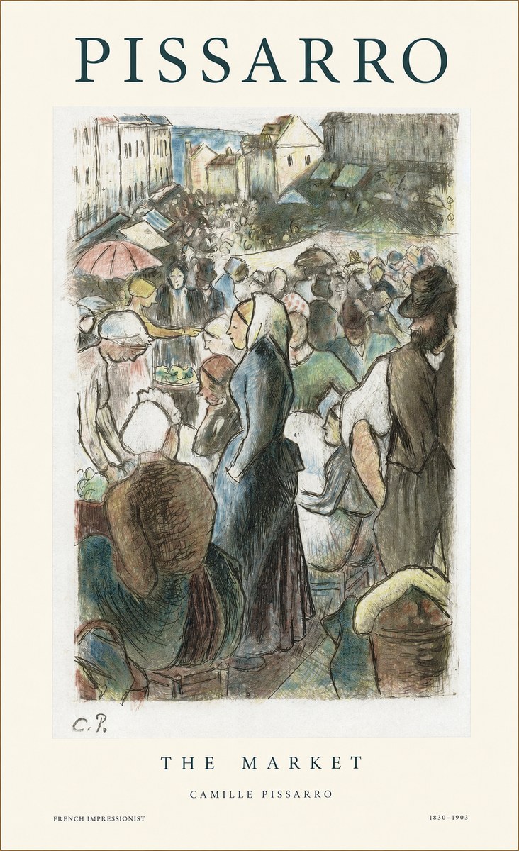 Pissarro The Market I No1 - Poszter