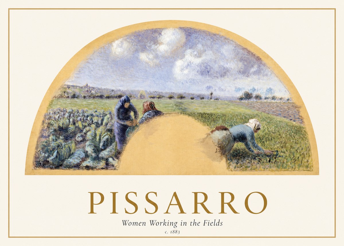 Pissarro Women Working in the Fields No1 - Poszter