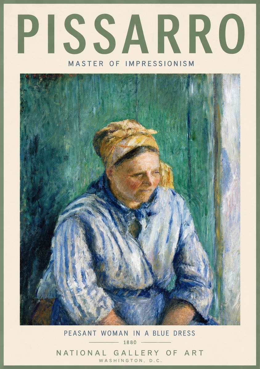 Pissarro Peasant Woman Seated No2 - Poszter