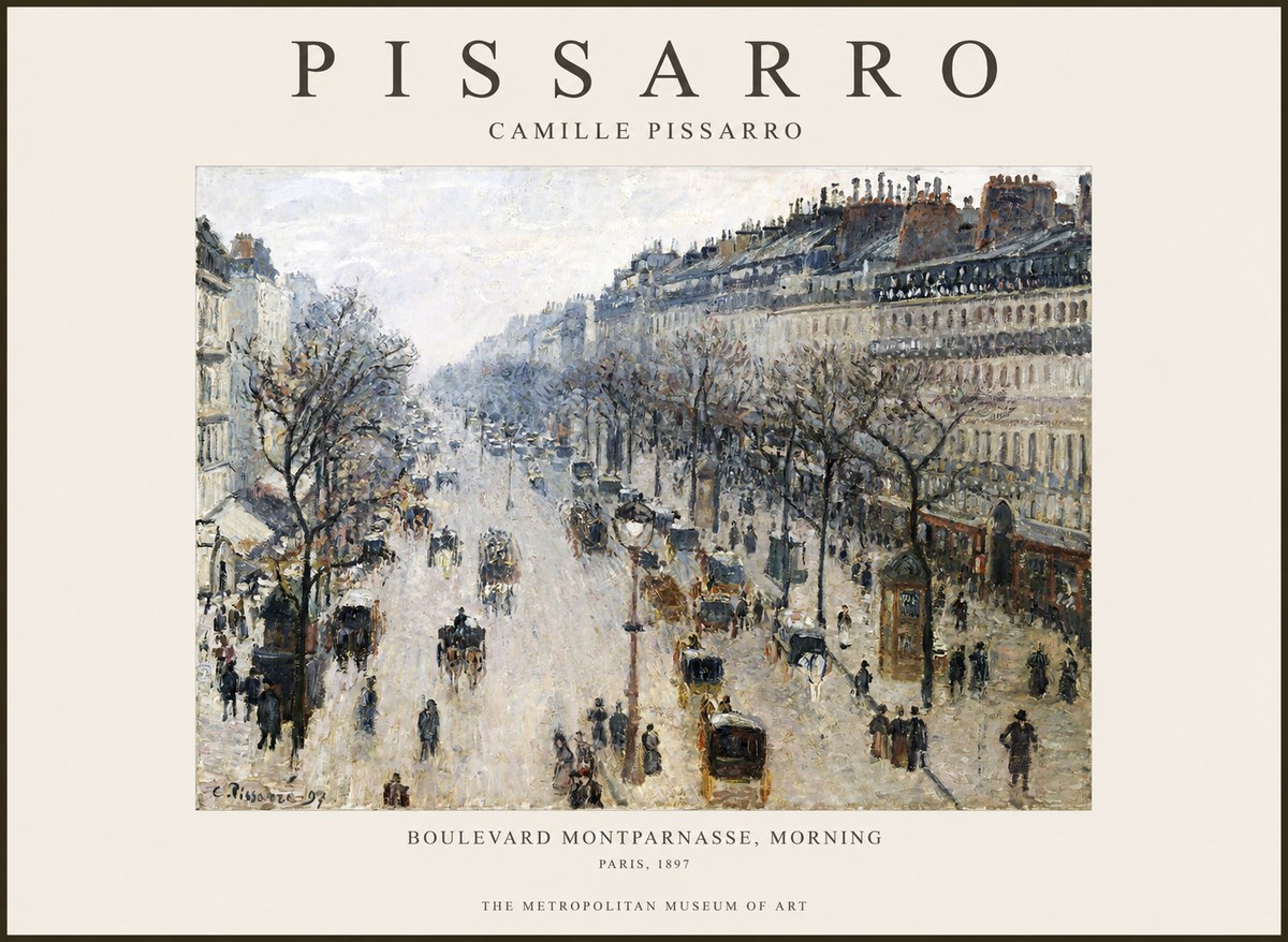 Pissarro Boulevard Montparnasse, Morning No1 - Poszter
