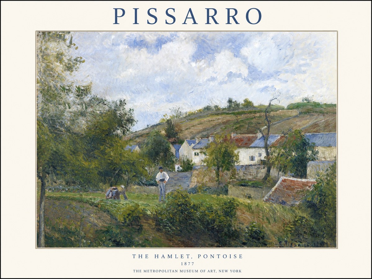 Pissarro The Hamlet, Pontoise No1 - Poszter