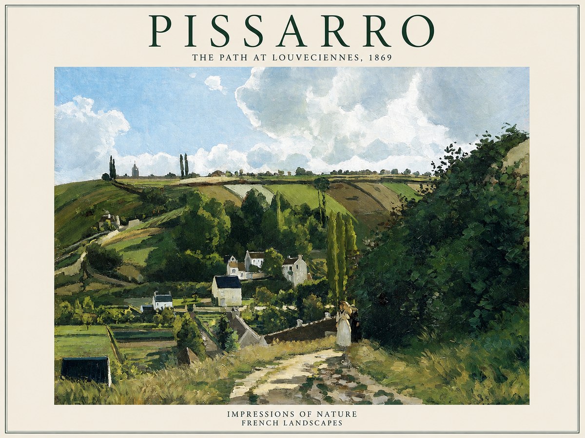 Pissarro The Path at Louveciennes, 1869 No1 - Poszter