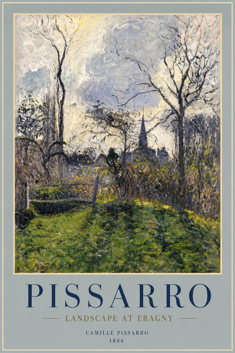 Pissarro Landscape at Eragny No2 - Poszter
