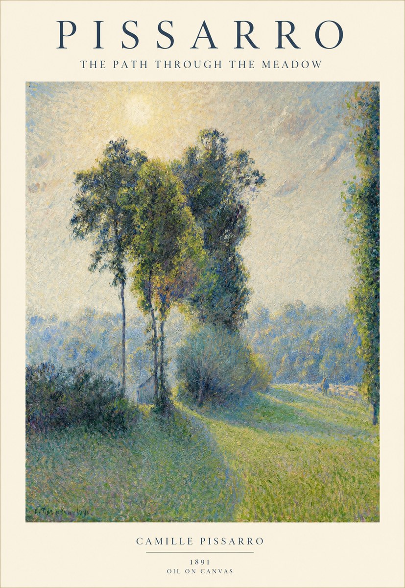 Pissarro The Path Through the Meadow No1 - Poszter