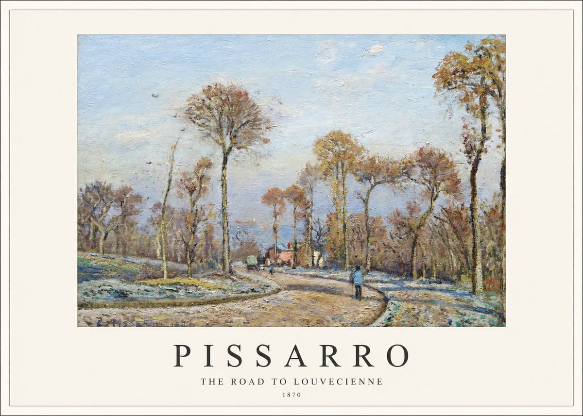 Pissarro The Road to Louvecienne No1 - Poszter