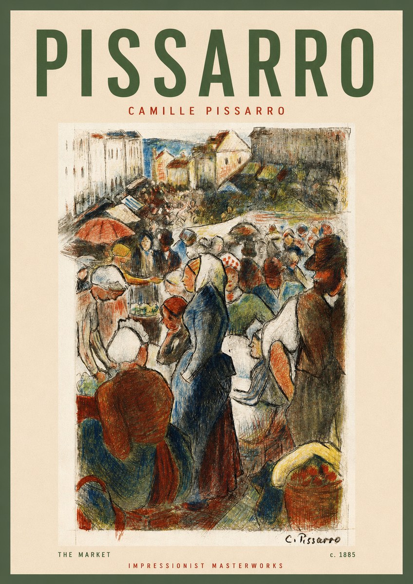Pissarro The Market No2 - Poszter
