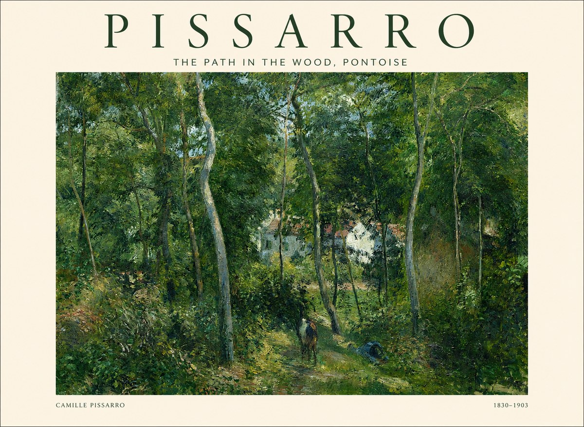 Pissarro The Path in the Wood, Pontoise No1 - Poszter