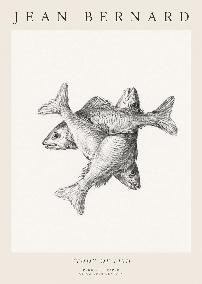 Jean Bernard Study of Fish No1 - Poszter