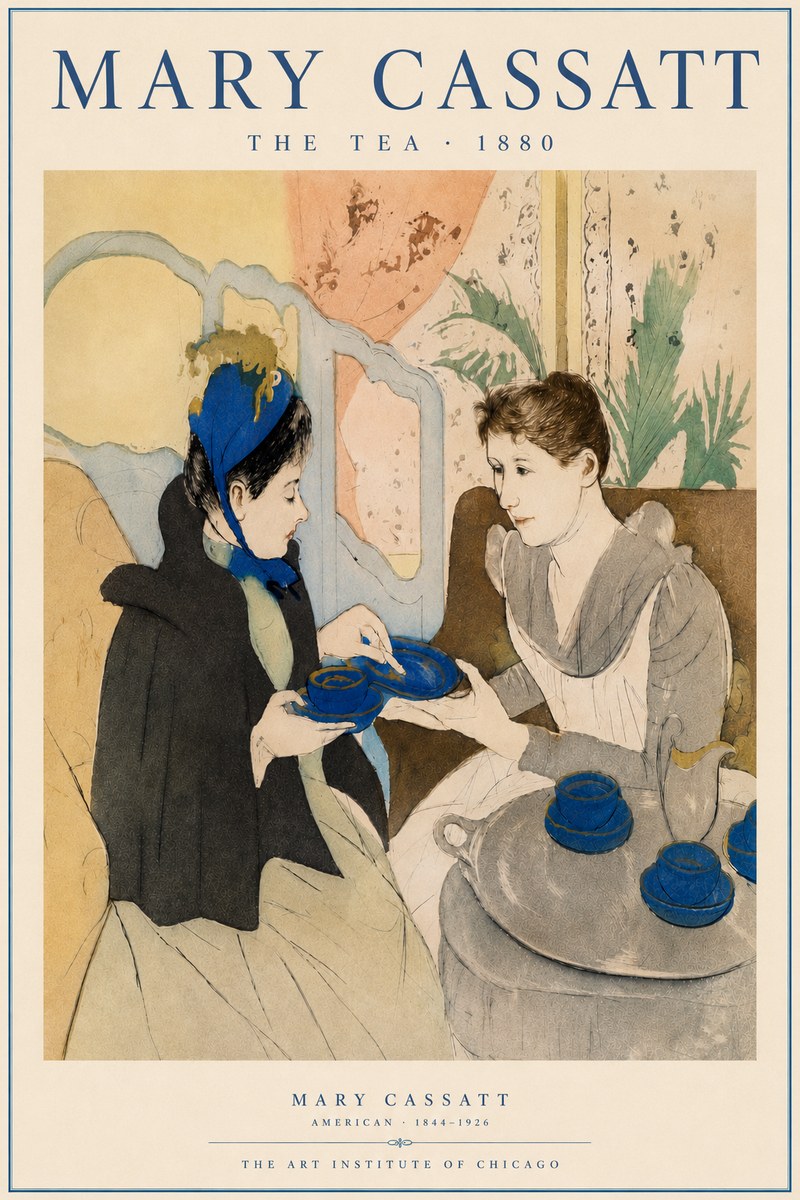 Mary Cassatt The Tea No5 - Poszter