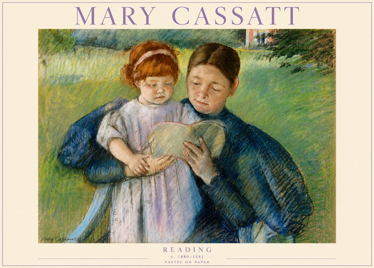 Mary Cassatt Reading No3 - Poszter