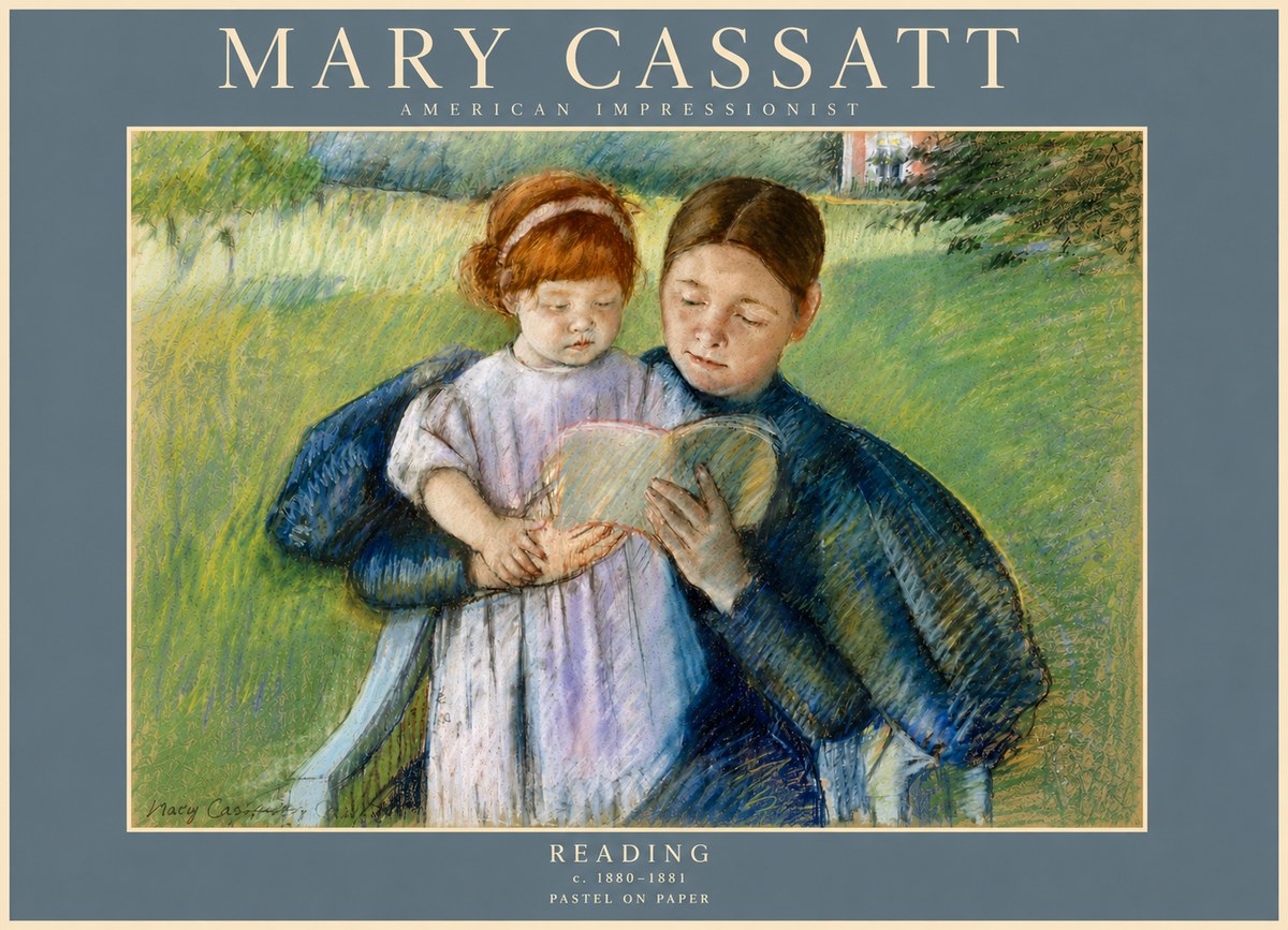 Mary Cassatt Reading No4 - Poszter